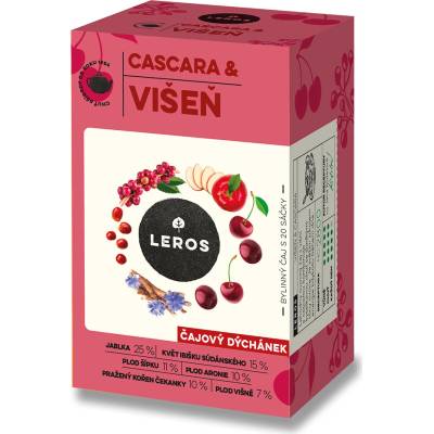 LEROS Čajový dýchánek Višeň & Cascara 20 x 2 g