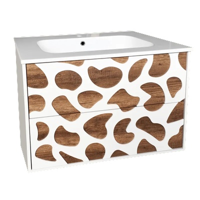 Inter Ceramic Конзолен PVC шкаф ICP 8045, Inter Ceramic, с умивалник, 80x43.5x55см (8045)