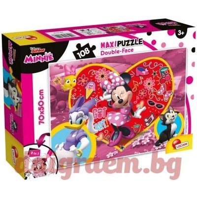 Lisciani Пъзел lisciani 74198 - 108 части - Мини Маус, двулицев пъзел (li74198)