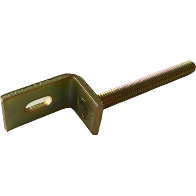 Držák plotového dílce "L" M12 x 150 mm, žlutý zinek