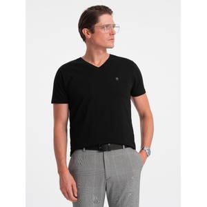 Ombre Clothing Черна мъжка тениска с V-образно деколте Ombre Clothing Ombre Clothing | Cheren | МЪЖЕ | S - zoot - 18,56 лв