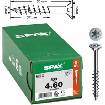Vruty se zápustnou hlavou Spax 4x60 mm 500 kusů