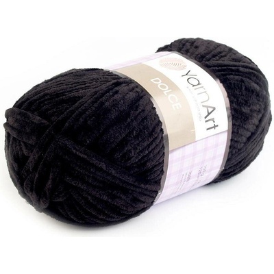 Pletací žinylková příze Dolce 100 g Varianta: 7 (742) černá, Balení: 1 ks 42108/79186/190230