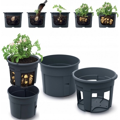 Květináč na pěstování brambor POTATO GROWER antracit 39,2 cm
