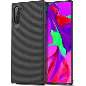 GKK Силиконов Калъф за SAMSUNG Note 10, Twill Case, Черен (5901012203861)