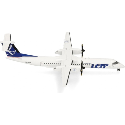 Herpa DHC-8-402Q Dash 8 LOT Polish Airlines 2010 Colors 1:200