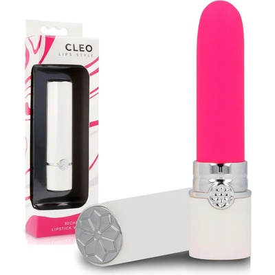 Луксозен вибратор във формата на червило, 10, 2см. - Lips Style Cleo Silver (D-218517)