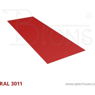 Brons Rovinný plech 700 x 2000 mm vínově červená