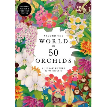 Laurence King Around the World in 50 Orchids 1000 Piece Jigsaw Puzzle | ROYAL BOTANIC GARDENS KEW