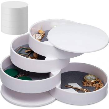 Buzzufy Органайзер за бижута Buzzufy - Кръгла кутия с изтеглящи се чекмеджета