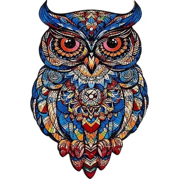 Kruzzel 24551 Drevené puzzle sova, 177 ks