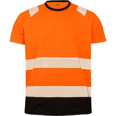 RESULT R 502X Unisex reflexné tričko fluorescent orange/black S/M