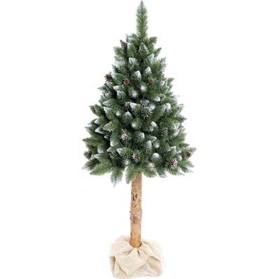 Nohelgarden Stromek BOROVICE umělý šišky a stříbrné konce kmen 180cm