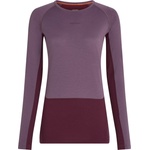 Icebreaker Дамско мериносово термобельо Icebreaker Women's Merino 200 Zoneknit L/S Crewe Merino base layer - Dark Berry / Grey Plum / Cb (115-2824-0212)