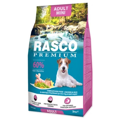 Rasco Premium RASCO Premium Adult Small - Премиум храна с пиле и ориз за пораснали кучата от мини породи, 3 кг, Чехия 1704-10314