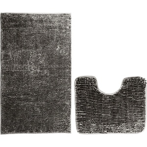 Restilo Тъмносиви килими за баня в комплект от 2 бр. WC 80x50 cm Bati - Restilo (190000675)