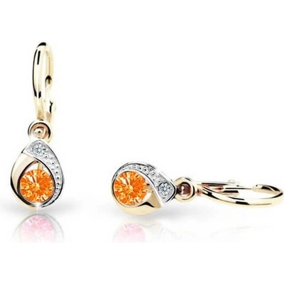 Cutie Jewellery detské náušnice zo žltého zlata C1898-10-X-1 oranžová