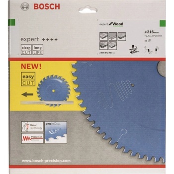 Bosch Pílový kotúč Expert for Wood 216 x 30 x 2,4 mm 48 zubov 2.608.642.497