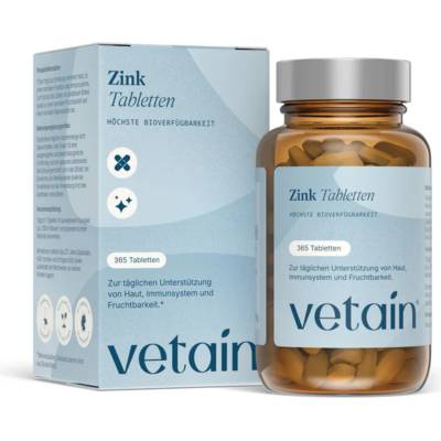 Vetain Цинк бисглицинат 25 mg с висока дозировка - 365 таблетки
