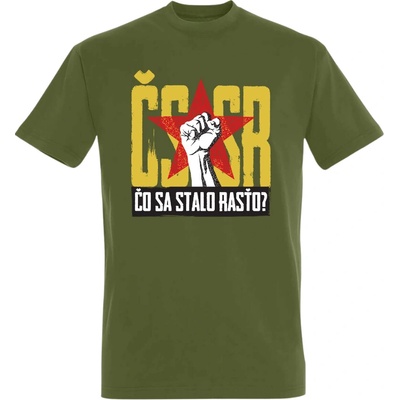 Koza Bobkov tričko ČSSR Hand x Chris Gladic Dark Khaki