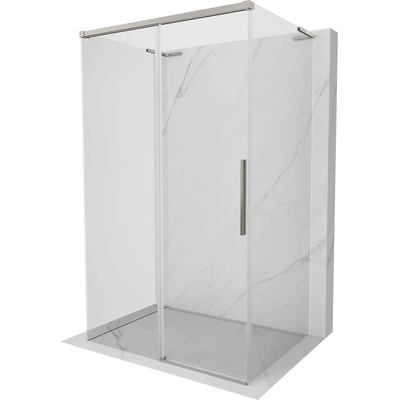 Mexen Rox-3S L тристенна плъзгаща се душ кабина 140 x 110 см, прозрачна, четкан (8C2L-140-110-97-00-3S)