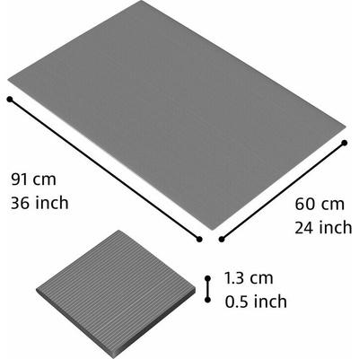 Notrax 413 Gripper Sof-Tred Protiúnavová rohož s vrstvou Dyna-Shield a pozdĺžnym rebrovým vzorom sivá 60 x 91 cm