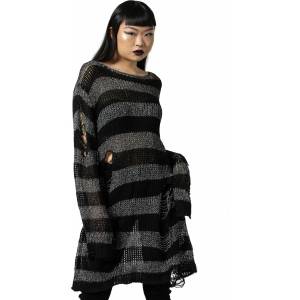 KILLSTAR пуловер унисекс KILLSTAR - Abyss Knit- Черно/Нишки с блясък - KSRA005940