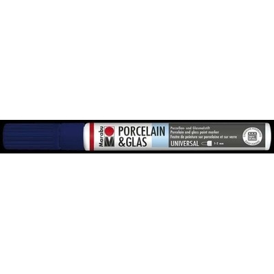 Marabu Popisovač na sklo a porcelán tmavě modrý hrot 1-2 mm
