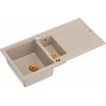 Quadron Вградена композитна мивка Quadron Unique Evan 156 бежово - медно 100x50 см (HQE510050U2_PVDC1_P2O) Мивка за вграждане