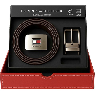 Tommy Hilfiger kožený pásek oboustranný dárkový set Btight – Zboží Mobilmania