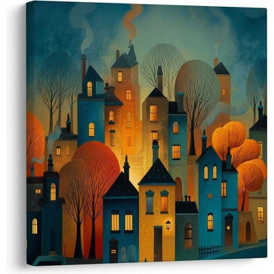 Obraz sváteční večerní pohoda - 40x40