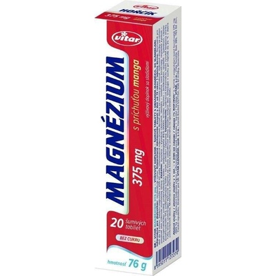 Vitar Hořčík 375mg mango eff.20 tablet