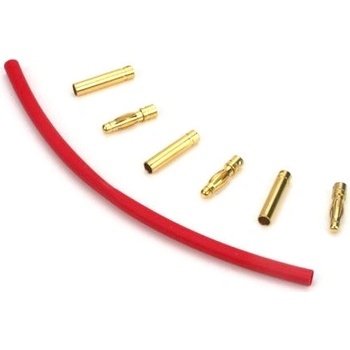 Dynamite 4 mm pozlátené konektory so zmršťovacou fóliou 3 páry