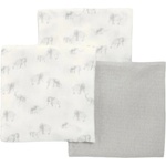Mamas & Papas Комплект тензухени пелени Mamas & Papas - Elephant, 90 х 90 cm, 3 броя (7233X6900) - baby