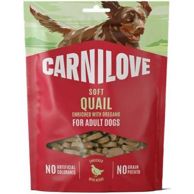 CARNILOVE Soft Quail enriched with oregano pamlsek pro psa 200 g