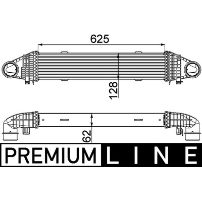Chladič plniaceho vzduchu MAHLE ORIGINAL CI 358 000P (CI358000P)