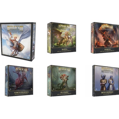Archon Studio Výhodný set Heroes of Might and Magic - Desková hra Heroes of Might and Magic III CZ (základní hra + 5 rozšíření)