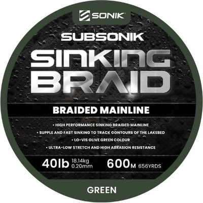Sonik Šňůra Subsonik Sinking Braid 600m 0,20mm 40lb