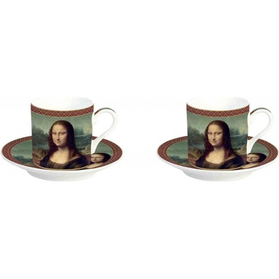 Easy Life porcelánové šálky a podšálky na espresso Mona Lisa 2x 75 ml
