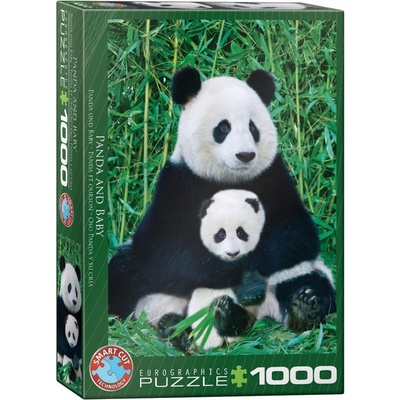EuroGraphics Panda a mládě 1000 dílků – Sleviste.cz