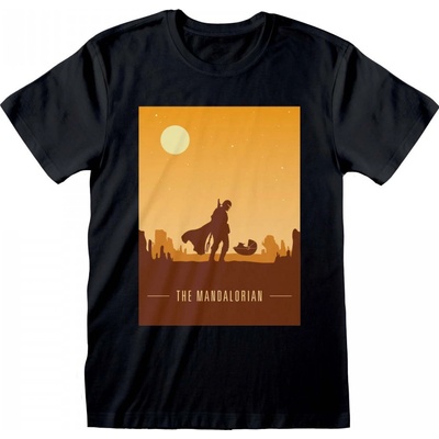 Heroes tričko Star Wars: The Mandalorian Retro Poster