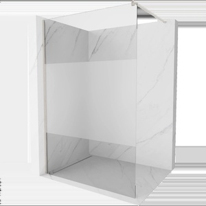 Mexen Kioto параван за душ Walk-in 100 x 200 cm, прозрачен/мъгла 8 mm, четкан никел - 800-100-101-97-35 (800-100-101-97-35)