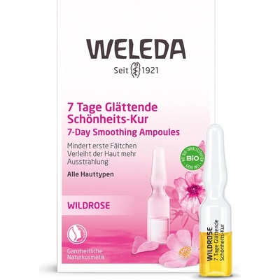 Weleda Skin Care růžový pleťový olej v ampulích 7-denní vyhlazující kůra růže 7 x 0,8 ml – Zboží Dáma