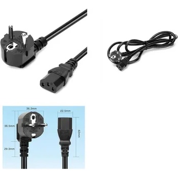 Image 1 of FSP Estillo Захранващ кабел, 0.75мм2, VDE тест, 1.8м, черен, булк опаковкан (EST-POWER-CABLE)