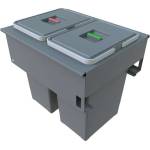 Elletipi Square 2.0 - Кош за отпадъци разделен 48л PA3 LEC5045B (PA3 LEC5045B)