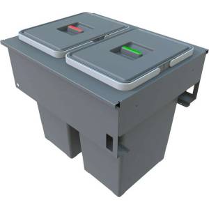 Elletipi Square 2.0 - Кош за отпадъци разделен 48л PA3 LEC5045B (PA3 LEC5045B)