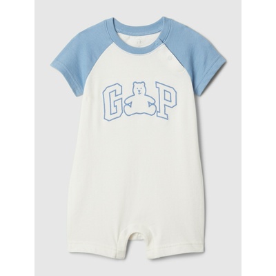 GAP Бебешки кратък гащеризон с лого GAP GAP | Byal | Момчешки | 50-62
