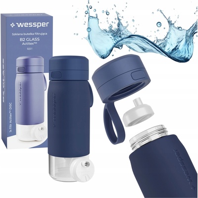 Wessper B2 Glass Actitex 0,5 l modrá