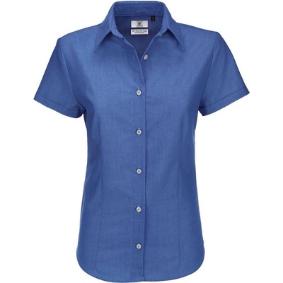 B & C košeľa dámska Oxford s krátkym rukávom modrá