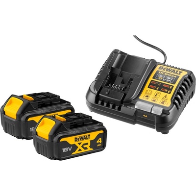 Dewalt АКУМУЛАТОРНА БАТЕРИЯ 2 БРОЯ 4 ah И ЗАРЯДНО УСТРОЙСТВО dewalt dcb1104m2-qw (5054905320317)